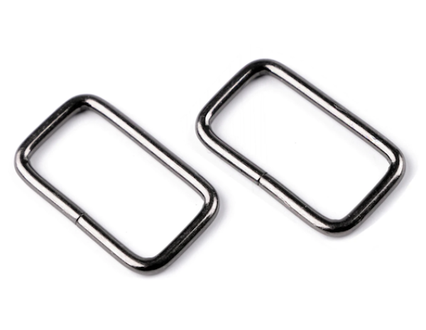 Schlaufe - Trägerschnalle Nickel Schwarz - 25 mm